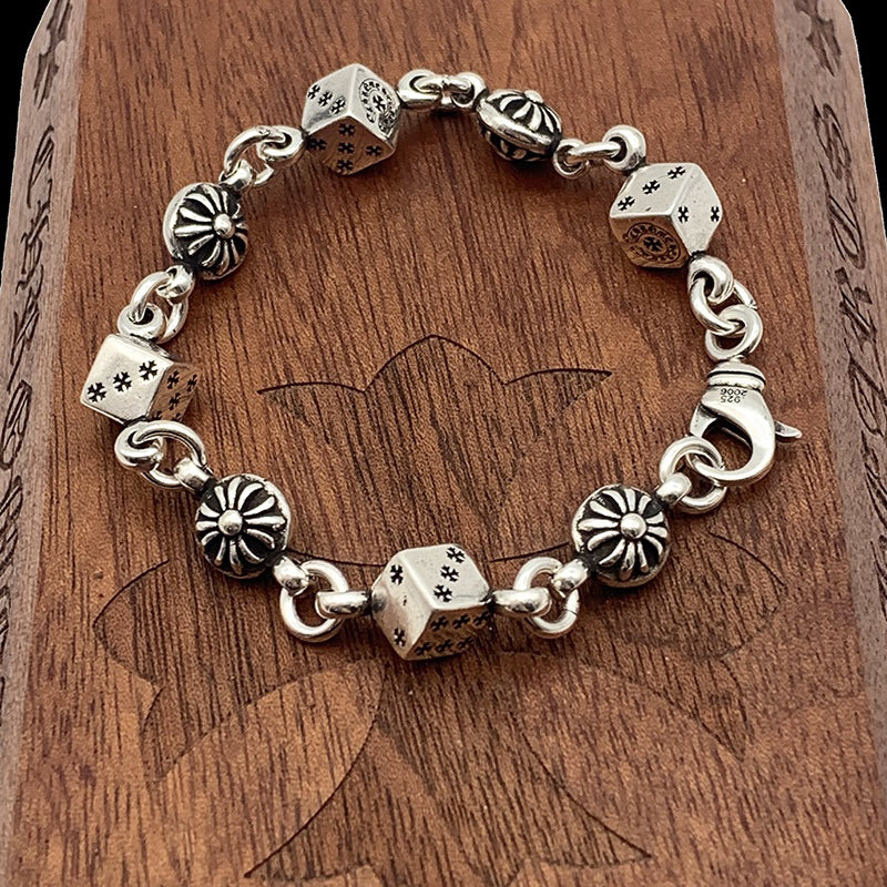 Chrome Hearts Dice and Cross Bracelet