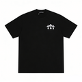 Chrome Hearts Triple Cross Hollywood T-Shirt - Black Classic Tee with White Logo
