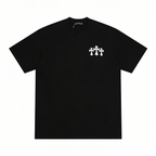 Chrome Hearts Triple Cross Hollywood T-Shirt - Black Classic Tee with White Logo