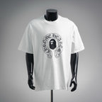 BAPE x Chrome Hearts Collaboration Baby Milo Cross T-Shirt - White Streetwear Tee