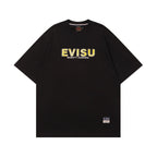 EVISU Black Daruma & Large "M" Print Short-Sleeve T-Shirt