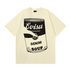 EVISU New "Denim Soup Can" Print Short-Sleeve T-Shirt
