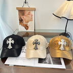 Chrome Hearts Khaki Distressed, Ripped Baseball Cap