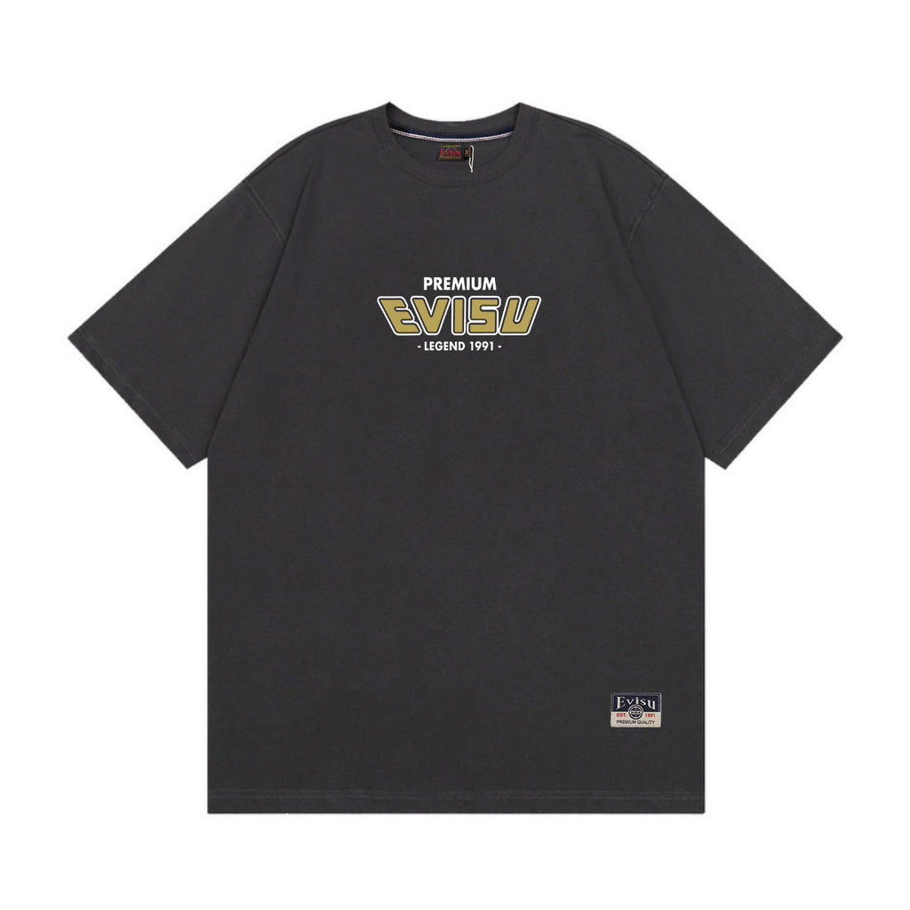 EVISU Summer New Arrival: "Family Crest" Print Short-Sleeve T-Shirt
