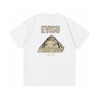EVISU Short-Sleeve T-Shirt with Triangular God of Fortune Print