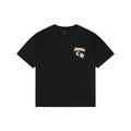 Chrome Hearts Style Gold & White Chest Logo T-Shirt - Black Cotton Streetwear Tee