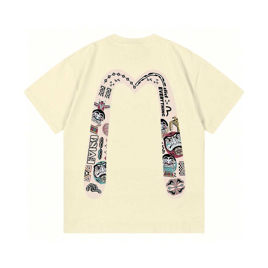 EVISU Daruma "Big M" Print Short-Sleeve T-Shirt