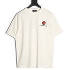 Chrome Hearts 2026 SS Multi-Color Cross Embroidered T-Shirt - Off-White Unisex Cotton Tee with Gothic Logo