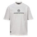 Chrome Hearts White T-Shirt with Horseshoe Logo and Gothic Lettering