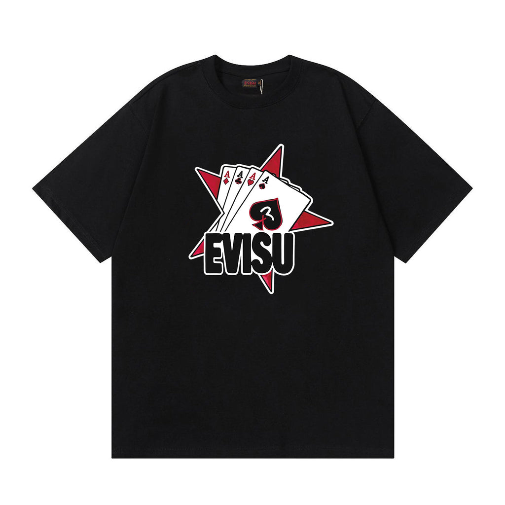 EVISU “Born Winner” Capsule Collection: Playing Card Ace Print T-Shirt