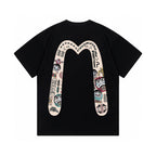 EVISU Daruma "Big M" Print Short-Sleeve T-Shirt