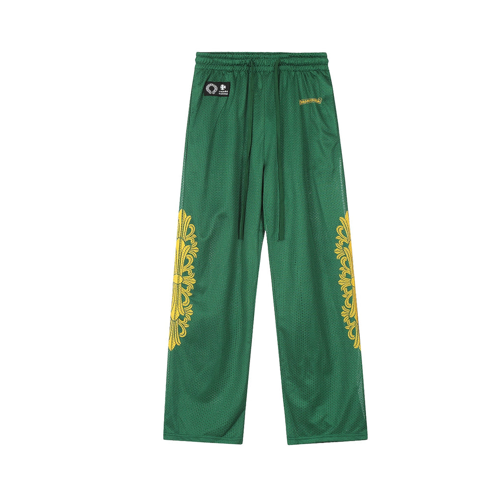 Chrome Hearts Lime Green Mesh Hockey Pants