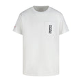 Chrome Hearts Style Tokyo Exclusive Pocket T-Shirt - Vertical Gothic Print & Floral Cross Grid, White Cotton Streetwear Tee