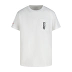 Chrome Hearts Style Tokyo Exclusive Pocket T-Shirt - Vertical Gothic Print & Floral Cross Grid, White Cotton Streetwear Tee