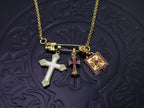 Chrome Hearts Multi-Pendant Pin Necklace