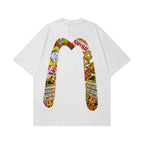 EVISU "Lucky Slot Machine" Themed Short-Sleeve T-Shirt with Large "M" Print