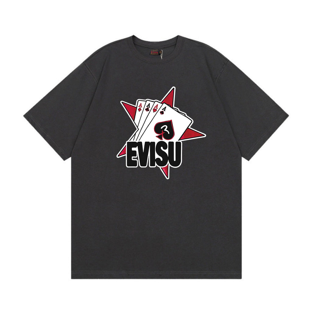 EVISU “Born Winner” Capsule Collection: Playing Card Ace Print T-Shirt