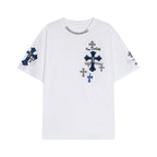 Chrome Hearts White "Final to the Finale" Multi-Cross Embroidered T-Shirt