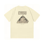 EVISU Short-Sleeve T-Shirt with Triangular God of Fortune Print