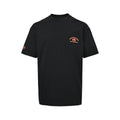 Chrome Hearts 2026 SS Hollywood Triple Cross Pocket T-Shirt - Black Unisex Cotton Tee with Orange Gothic Logo