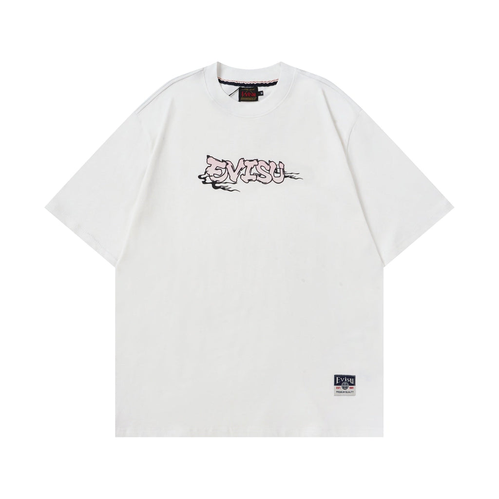 EVISU "Daruma Big M" Print Short-Sleeve T-Shirt