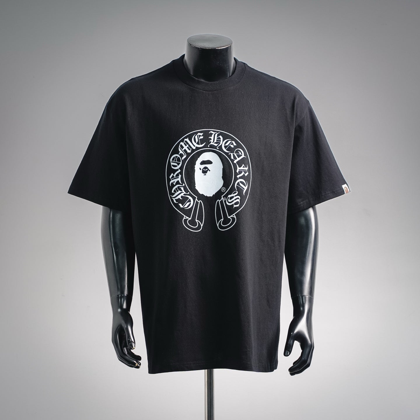 BAPE x Chrome Hearts Collaboration Baby Milo Cross T-Shirt - Black Streetwear Tee