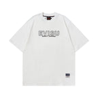 EVISU Black Daruma & Large "M" Print Short-Sleeve T-Shirt