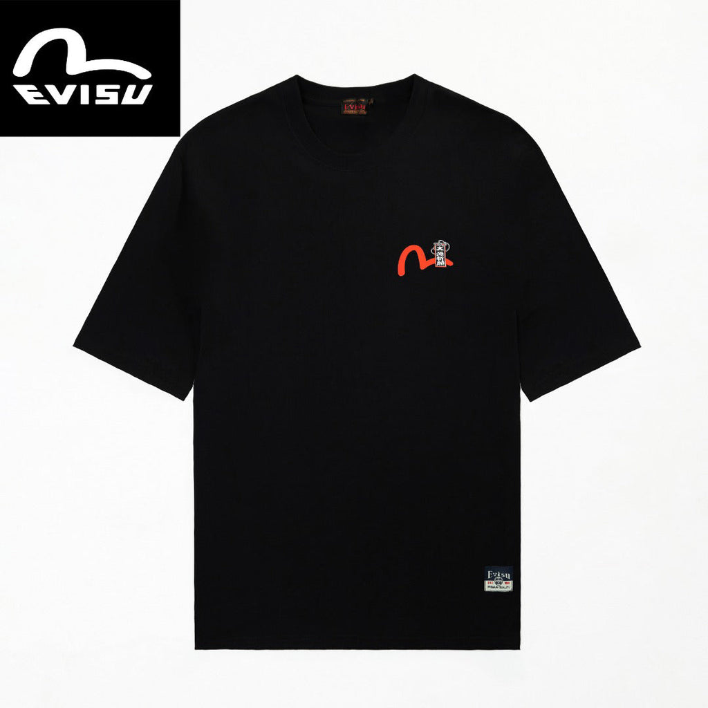 EVISU "Great Catch Prayer" Daruma "Big M" Print T-Shirt