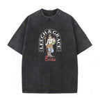 EVISU Vintage Washed & Distressed Short-Sleeve T-Shirt
