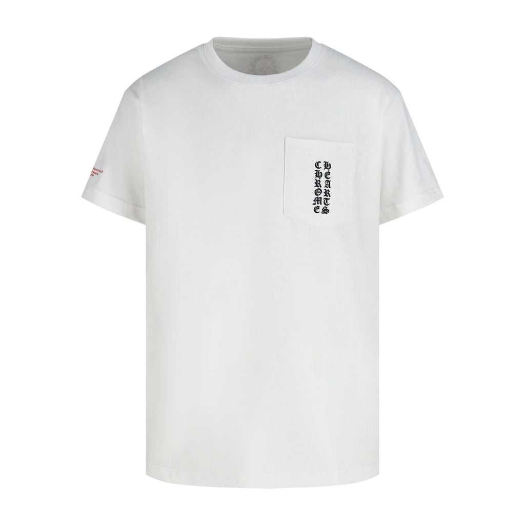 Chrome Hearts California F*ck You Pocket T-Shirt - White Tee with Pink Gothic Print