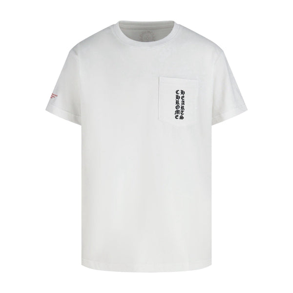 Chrome Hearts California F*ck You Pocket T-Shirt - White Tee with Pink Gothic Print