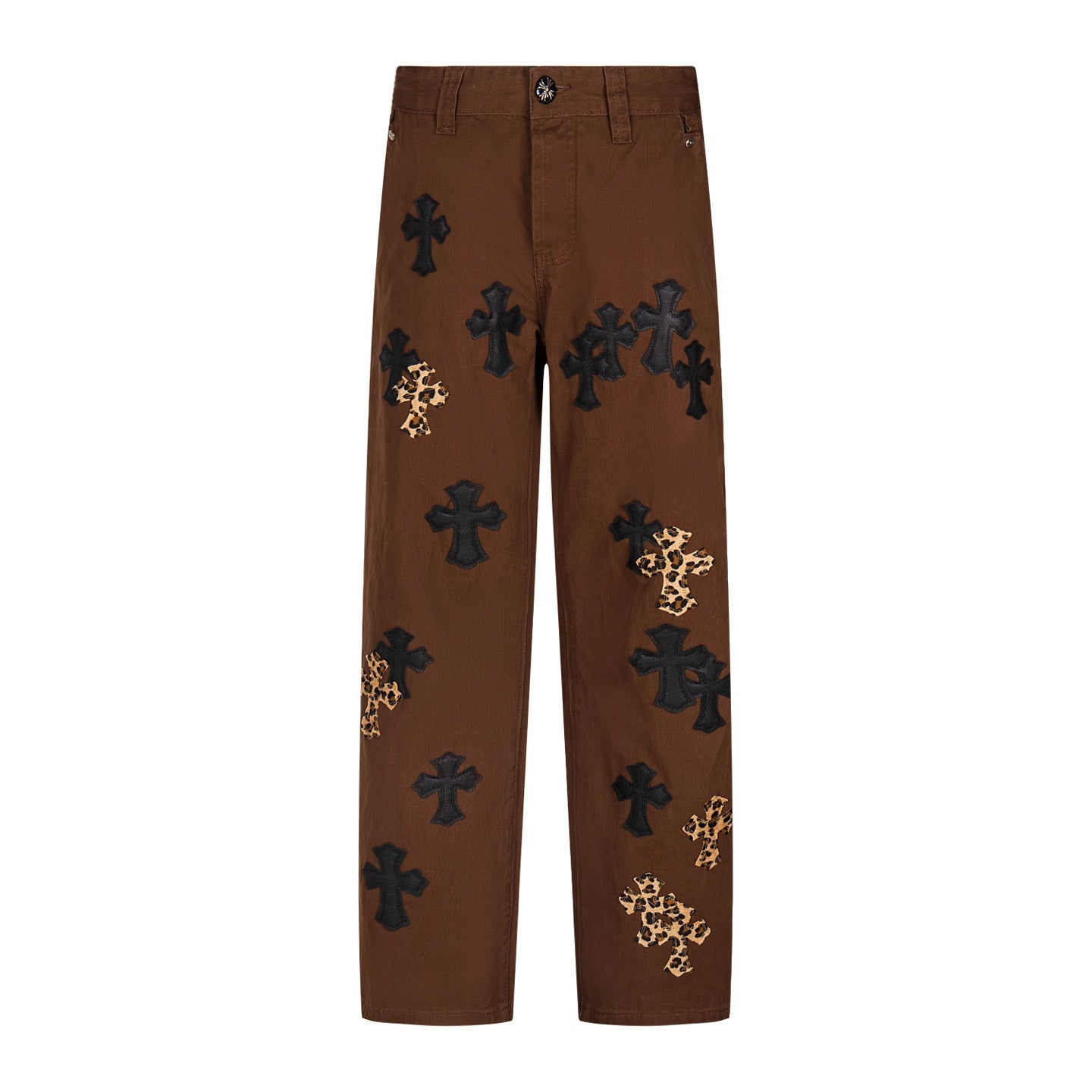 Chrome Hearts "Leopard Print Cross" Leather Appliqué