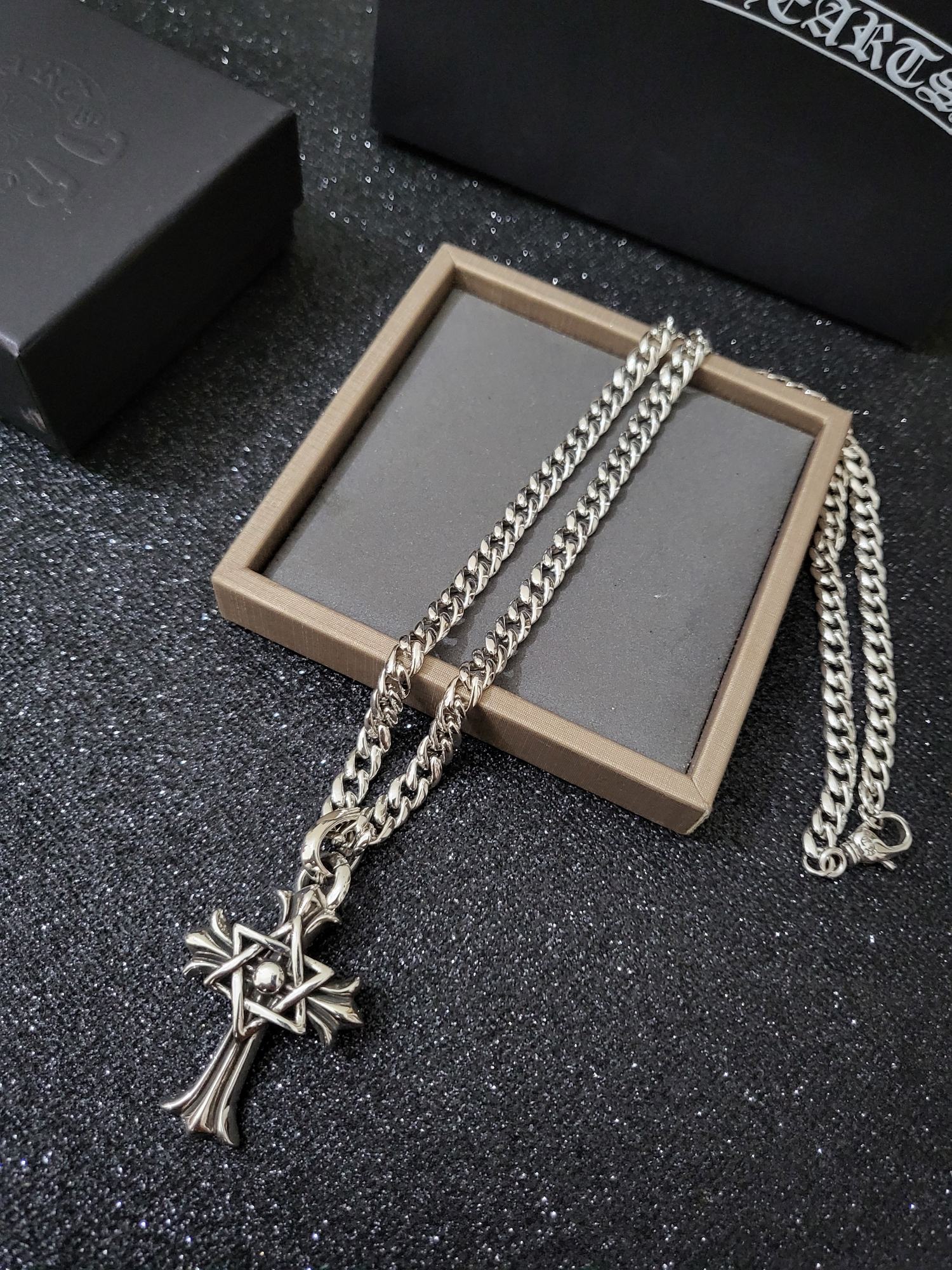 Chrome Hearts Star of David Cross Necklace