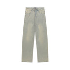 Evisu Men's x Loewe Anagram Embroidered Jeans – Light Wash Baggy Denim