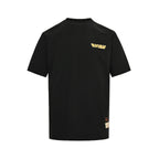 The T-shirt is from EVISU's "Heart-Hand Buddha Head" series.