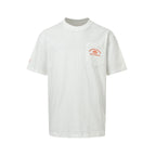 Chrome Hearts 2026 SS Hollywood Triple Cross Pocket T-Shirt - White Unisex Cotton Tee with Orange Gothic Logo