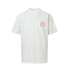 Chrome Hearts 2026 SS Hollywood Triple Cross Pocket T-Shirt - Black Unisex Cotton Tee with Orange Gothic Logo