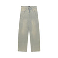 Evisu x Loewe Collaboration Men's Wide-Leg Jeans – Light Wash Embroidered Denim