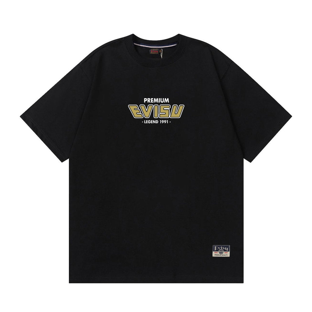 EVISU Summer New Arrival: "Family Crest" Print Short-Sleeve T-Shirt