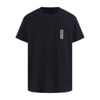 Chrome Hearts Style Black T-Shirt - Pink Gothic Back Print & Pocket Logo, Cotton Streetwear Tee