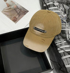 Chrome Hearts Khaki Washed, Distressed Baseball Cap