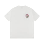 Chrome Hearts 2026 SS Multi-Color Splatter Cross T-Shirt - White Unisex Cotton Tee