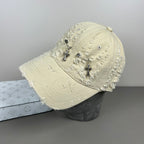 Chrome Hearts Distressed, Ripped Baseball Cap