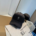 Chrome Hearts Black Washed, Distressed Baseball Cap