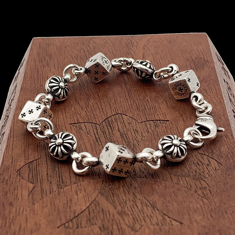 Chrome Hearts Dice and Cross Bracelet