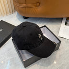 Chrome Hearts Black Washed, Distressed Soft-Top Baseball Cap