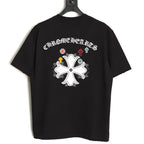 Chrome Hearts 2026 SS Multi-Color Cross Embroidered T-Shirt - Black Unisex Cotton Tee with Gothic Logo