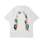 EVISU "Daruma Big M" Print Short-Sleeve T-Shirt