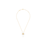 Van Cleef & Arpels Rose de Noël collection mini pendant with mother-of-pearl and diamonds