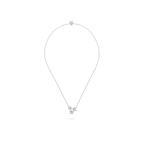 Van Cleef & Arpels Socrate collection three-flower necklace, fully set with diamonds